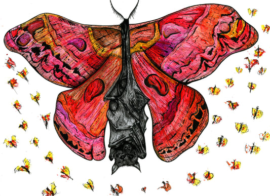 'Moth-Bat' Art print